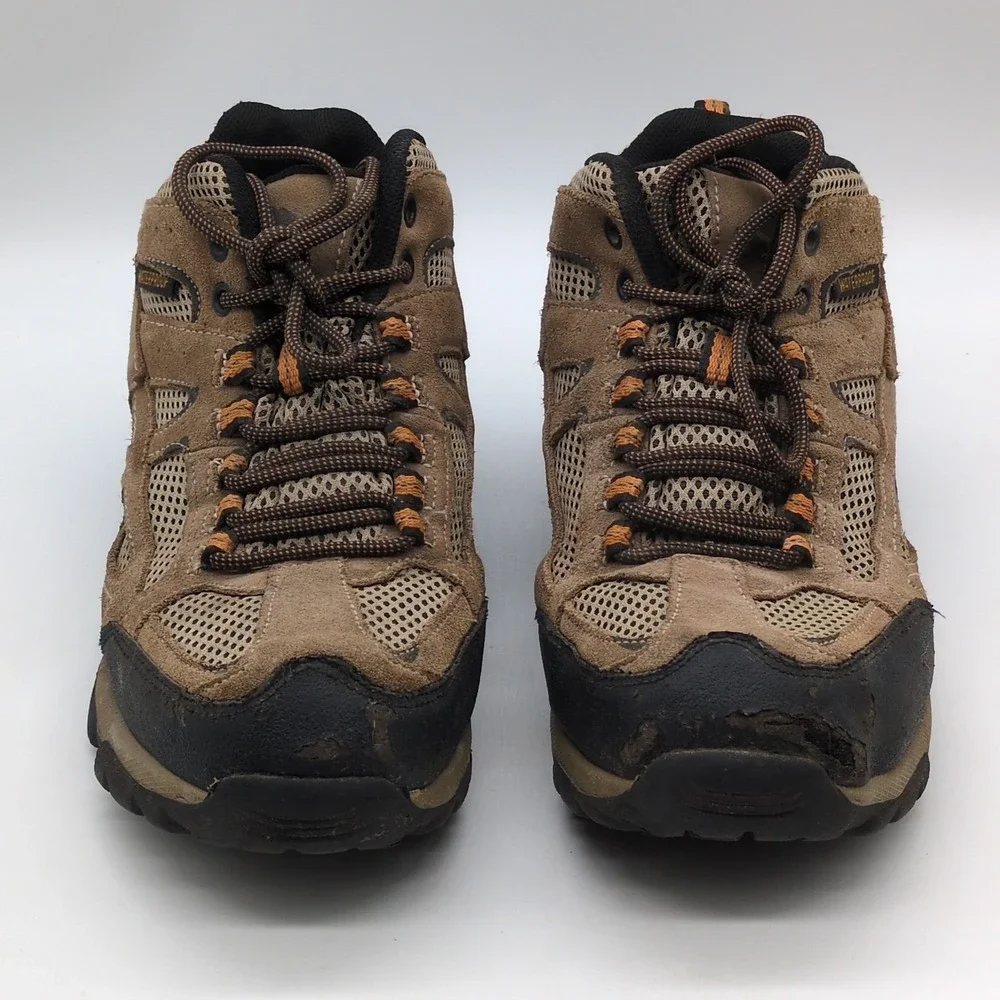 Ozark Trail Shoes Mens Brown 7 Waterproof Hiking Boots‎ Leather Ankle 28802104
